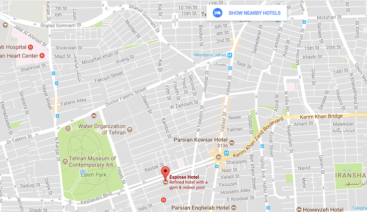 کروکی هتل اسپیناس پالاس