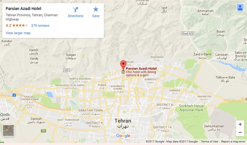 کروکی هتل پارسیان آزادی کروکی هتل پارسیان آزادی